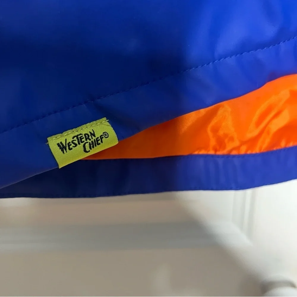 Western Chief Mickey Mouse Raincoat Boys Size 6 Blue Hooded Jacket Disney